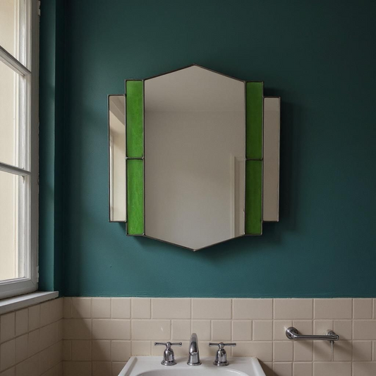 Art Deco Mirror (Bottle Green)